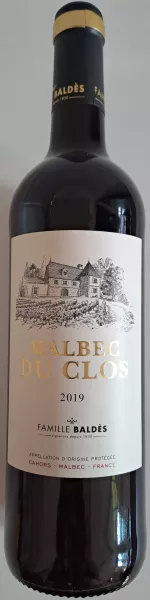 AOP Cahors, « Malbec du Clos », Domaine Jean-Luc Baldès, 2019, 13,5% vol.