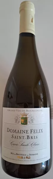 AOP Saint-Bris, cuvée Sainte-Claire, Domaine Félix, 2020, 15% vol.